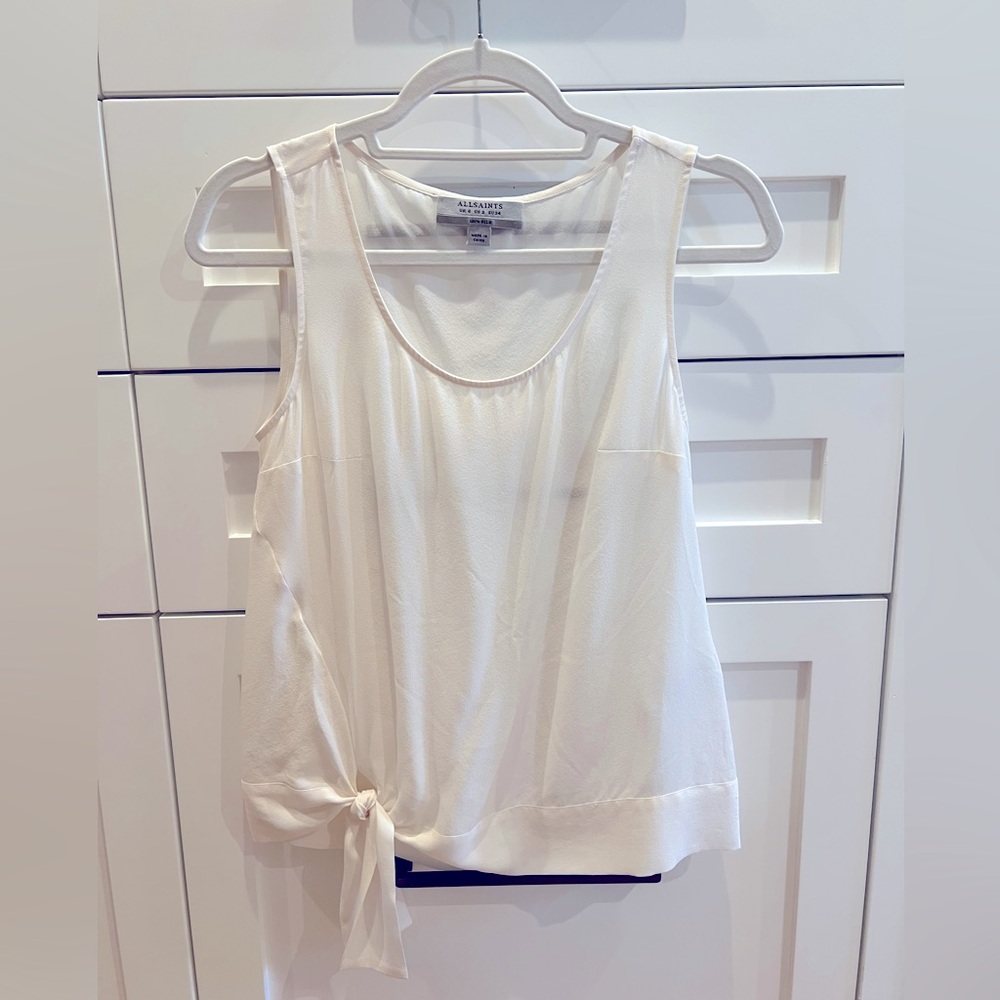 Allsaints Silk sleeveless blouse